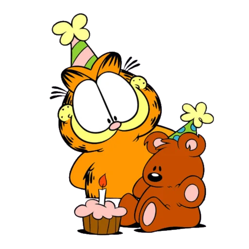Telegram Sticker «Garfield & friends» 🧁