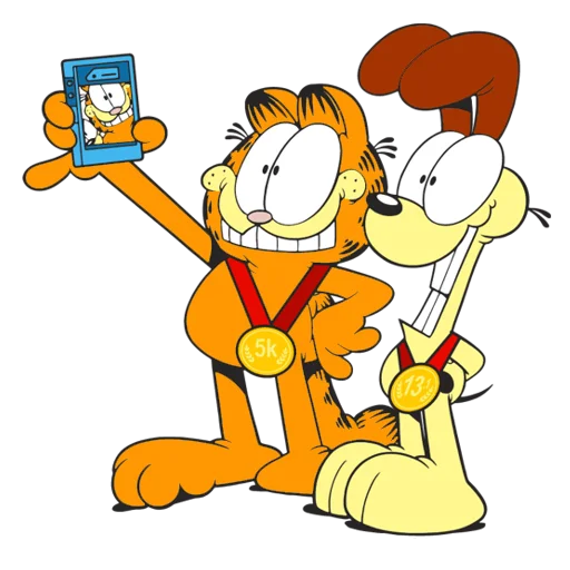 Стікер Telegram «Garfield & friends» 🤩