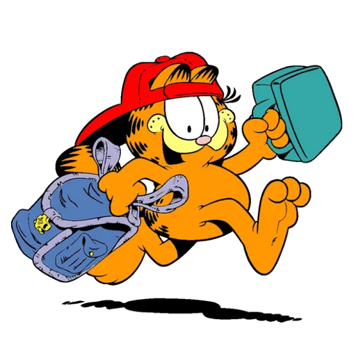Telegram Sticker «Garfield & friends» 🎒