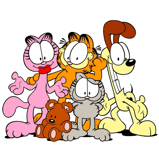 Telegram Sticker «Garfield & friends» 👨‍👩‍👧‍👦