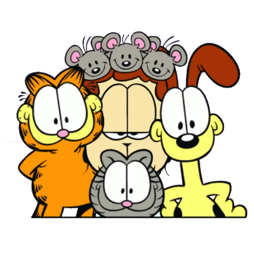 Стікер Garfield & friends 👨‍👩‍👧‍👦