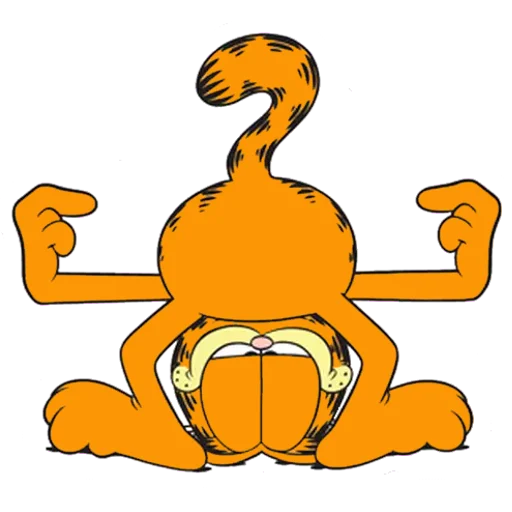 Стікер Telegram «Garfield & friends» 🍑
