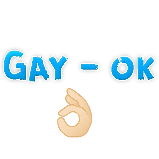 Telegram Sticker «Gay is OK - eng» ?