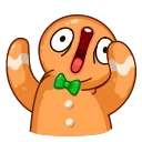 Gingerbread Man  emoji 🤯