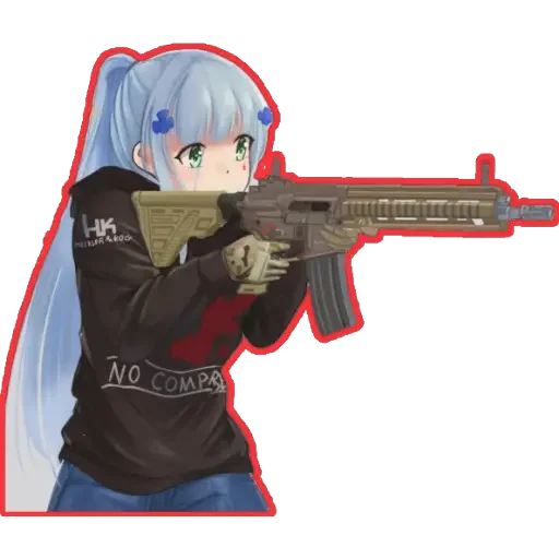 Telegram Sticker «girl With arms 🔫 » 🔫