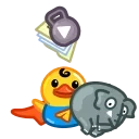 Telegram Duck emoji 🤹‍♂️