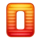 Glow Font emoji 0️⃣