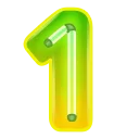 Glow Font emoji 1⃣