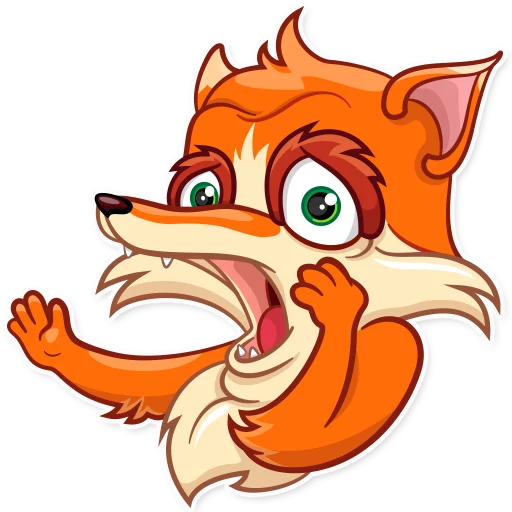 Telegram Sticker «Go, Fox!» 😨