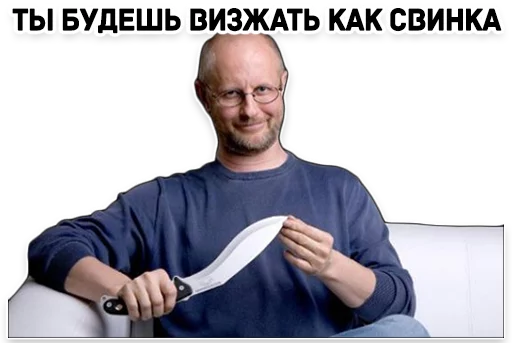 Telegram Sticker «Дмитрий Гоблин Пучков» 🖕