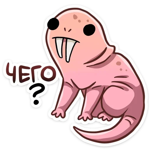 Telegram stickers Голый землекоп | Naked mole