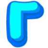 Емодзі телеграм Голубой шрифт