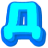 Эмодзи телеграм Голубой шрифт