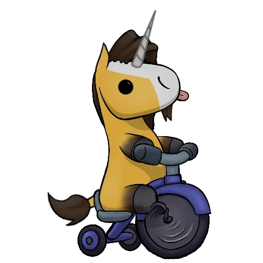 Telegram stiker «Good Unicorn» 🚲