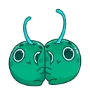 Green Cherry emoji 🤗