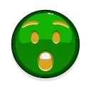 Green Emoji sticker 😲