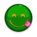 Стікер Green Emoji 😋