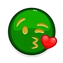 Green Emoji sticker 😘