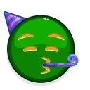 Стікер Green Emoji 🥳