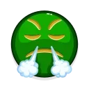 Стикер Green Emoji 😤