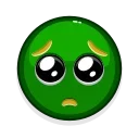 Green Emoji emoji 🥺