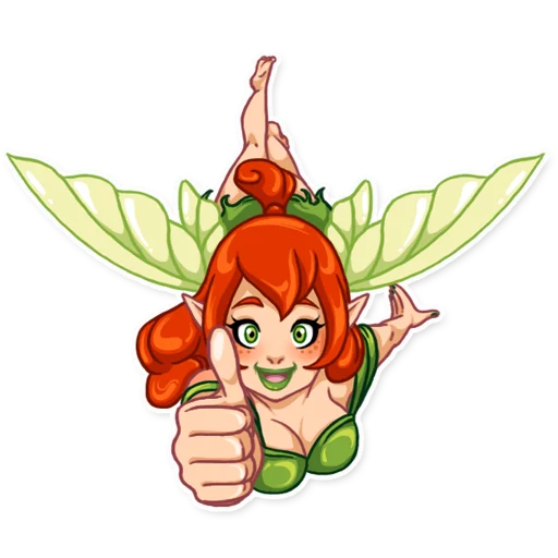 Telegram Sticker «Green Fairy» 