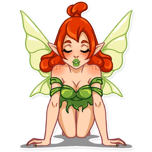 Telegram stiker «Green Fairy» 💋