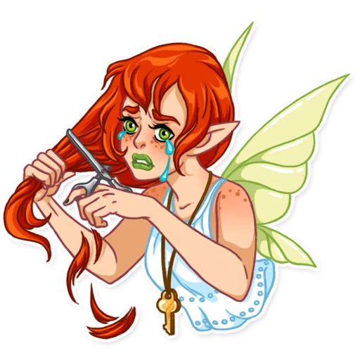 Стикер Telegram «Green Fairy» 