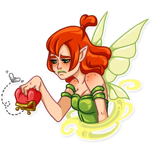 Telegram Sticker «Green Fairy» 
