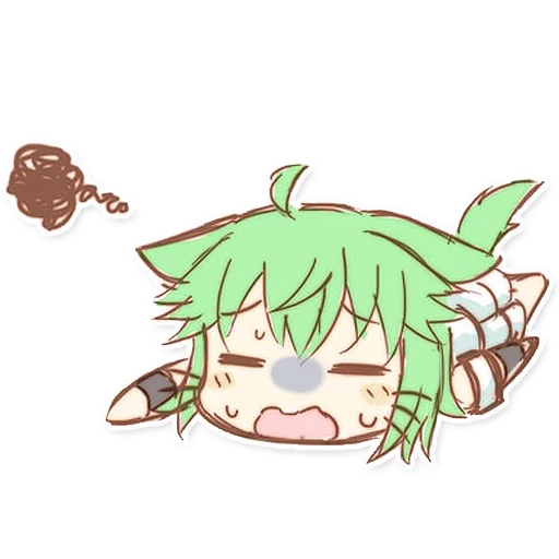 Green Tea Neko emoji 