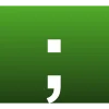 Green color AT emoji ™️