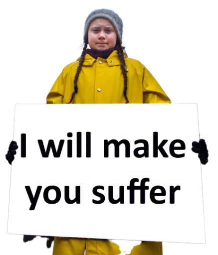 Telegram Sticker «Greta Thunberg» 🏥