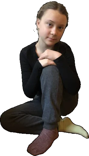 Эмодзи Greta Thunberg 😐
