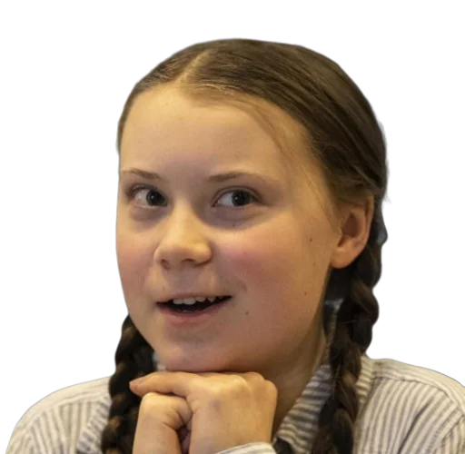 Эмодзи Greta Thunberg 😘
