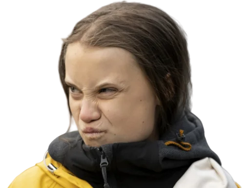 Эмодзи Greta Thunberg 😖