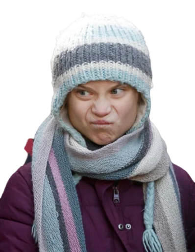 Эмодзи Greta Thunberg 😖