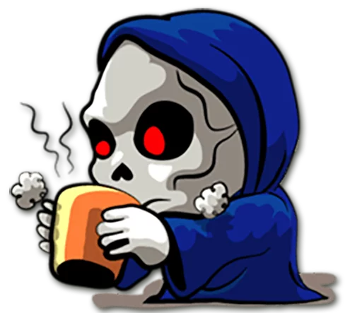 Grim Reaper emoji ☕