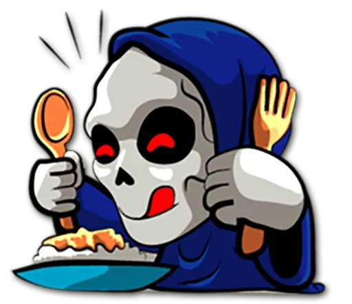 Grim Reaper emoji 🍴