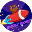 Grizzly Rocket  sticker 🚀