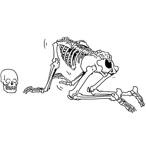 Стикер Telegram «Груда костей ч.1» 😐