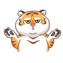 Grumpy Tiger emoji 🤷‍♀️