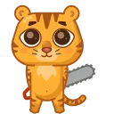 Эмодзи телеграм Grumpy tiger