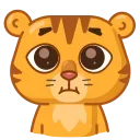 Эмодзи телеграм Grumpy tiger