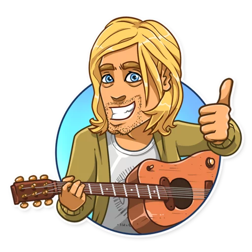 Telegram Sticker «Kurt Cobain» 👍