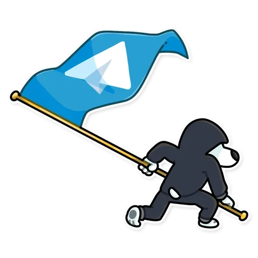 Telegram Sticker «Telegrammers» 🏁