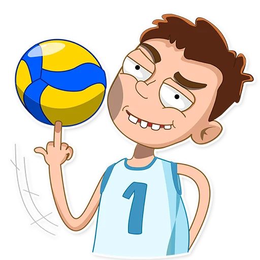 Telegram Sticker «George Volleyball» 🖕