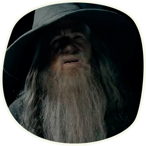 ⭕️ Gandalf (first movie)  emoji 😟