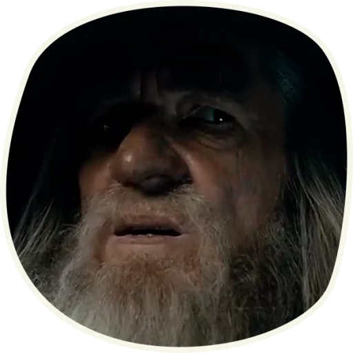 ⭕️ Gandalf (first movie)  emoji 😠