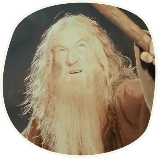⭕️ Gandalf (first movie)  emoji 😠