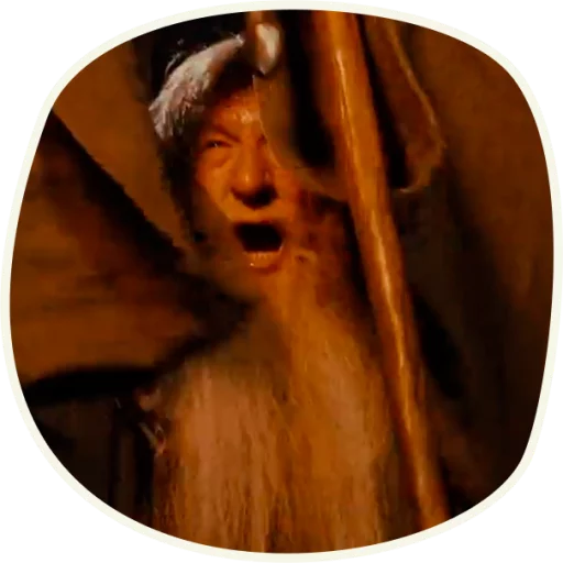 ⭕️ Gandalf (first movie)  emoji 😡